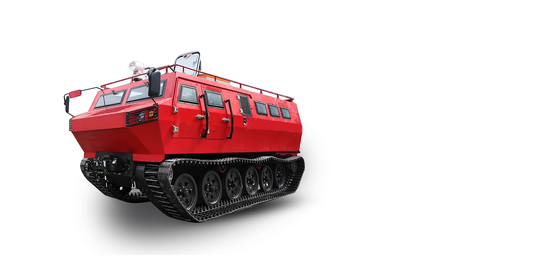 Single-section tracked all-terrain troop transport vehicle