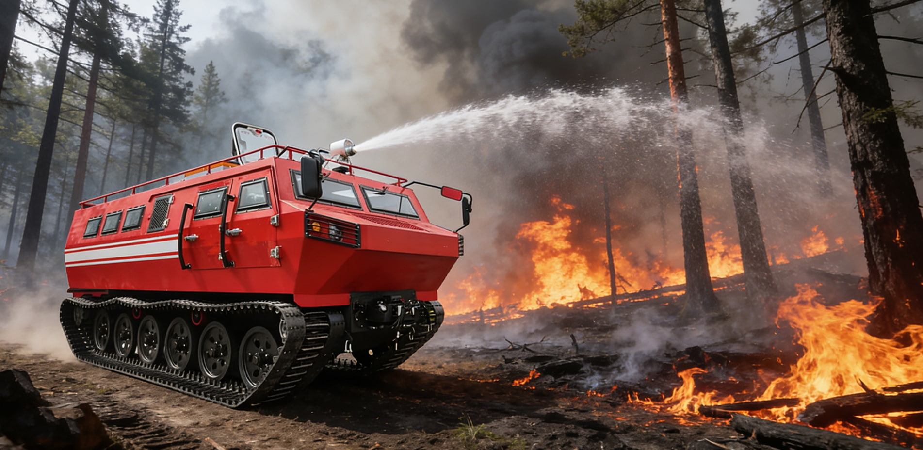 Single-section tracked all-terrain troop transport vehicle